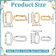 8Pcs 4 Styles Brass Spring Gate Rings(KK-UN0005-38)-3
