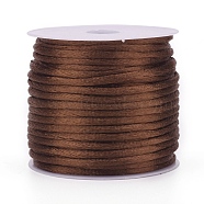 30M Nylon Rattail Satin Cord, Beading String, for Chinese Knotting, Jewelry Making, Camel, 1mm, about 32.81 Yards(30m)/Roll(NWIR-YW0001-04-19)