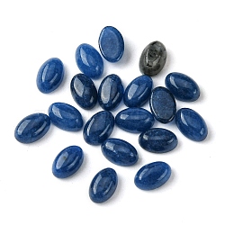 Natural White Jade Cabochons, Oval, Dyed, Marine Blue, 6x4x2~2.5mm(G-A094-01A-22)