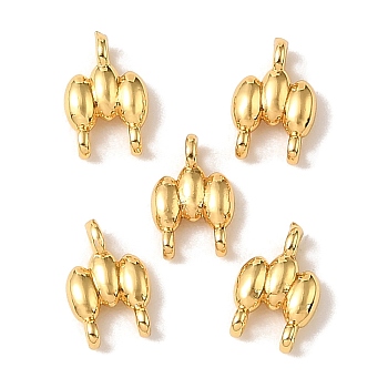 Brass Chandelier Conponent Links, 3-Loop Triple Oval Connectors, Long-Lasting Plated, Real 18K Gold Plated, 7x3x11mm, Hole: 1mm and 1.2mm