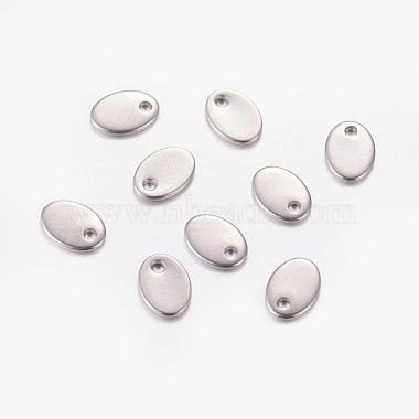 Original Color Flat Oval Stamping Blank Tag Charms 201 Stainless Steel Pendants(X-STAS-Q064)-2