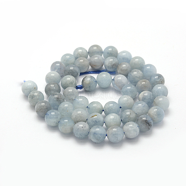 Natural Aquamarine Beads Strands(G-P335-01-10mm)-2