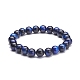 8.5mm Round Dyed Natural Tiger Eye Beads Stretch Bracelet for Girl Women(BJEW-JB07152-01)-1