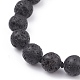 8mm Round Natural Tiger Eye & Lava Rock Braided Beads Bracelets Set(BJEW-JB07083)-5