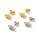 Rack Plating Brass Pave Clear Cubic Zirconia Eye Stud Earrings(EJEW-F301-30)-1