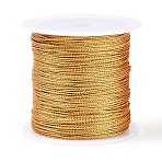 33M 9-Ply Round PET Metallic Thread, Gold, 0.5mm, about 36.09 Yards(33m)/Roll(MCOR-T003-03A)
