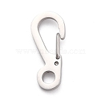 Non-Tarnish 304 Stainless Steel Push Gate Snap Key Clasps, Quick Links, Manual Polishing, Stainless Steel Color, 24x10x4mm, Inner Diameter: 5.5x10.5mm(STAS-B022-05P)