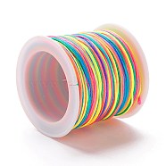 Braided Nylon Thread, DIY Material for Jewelry Making, Colorful, 0.8mm, 100yards/roll(X-NWIR-K013-A26)