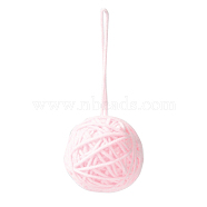 Yarn Knitted Christmas Ball Ornaments, for Xmas Wedding Party Decoration , Misty Rose, 115~119mm(AJEW-P106-01C)