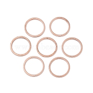 Rack Plating Brass Linking Rings, Cadmium Free & Lead Free, Long-Lasting Plated, Ring, Rose Gold, 10x1mm, Inner Diameter: 8.5mm(KK-P286-01B-RG)