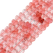 Cherry Quartz Glass Beads Strands, Heart, 6x6x3mm, Hole: 1mm, about 69~71pcs/strand, 14.57''~14.96''(37~38cm)(G-M403-A18-02)