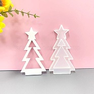 Christmas Silicone Mold, Epoxy Resin Craft Making, Candle Holder, White, Christmas Tree, 140x71x11mm(SIMO-S003-03B)