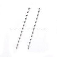 201 Stainless Steel Pendants, Bar, Stainless Steel Color, 52.5x2.5x1.5mm, Hole: 1.5mm(X-STAS-F174-03P-A)
