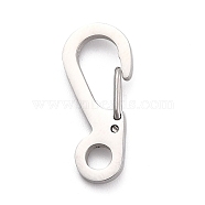 304 Stainless Steel Push Gate Snap Key Clasps, Manual Polishing, Stainless Steel Color, 24x10x4mm, Inner Diameter: 5.5x10.5mm(STAS-B022-05P)