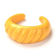 Acrylic Cuff Rings, Open Rings, Croissant Ring, Gold, 4~9.5mm, Inner Diameter: 18mm(RJEW-M137-03A)