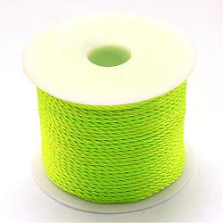 Braided Nylon Thread, Lawn Green, 2mm, about 54.68 yards(50m)/roll(NWIR-R026-2.0mm-F231)