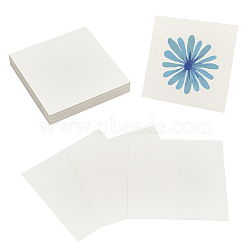 Paper Sheet, for Artistic Oil Painting Stick Drawing, Square, White, 10x10x0.03cm, 50 sheets/set(DIY-WH0043-76)