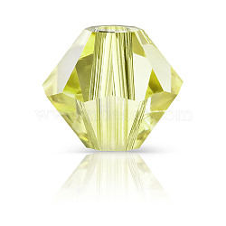 Preciosa&reg Crystal Beads, Czech Crystal, Bicone(451 69 302 Rondelle), 80250 Acid Yellow, 6mm, Hole: 1mm(Y-PRC-BA6-80250)