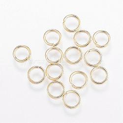 304 Stainless Steel Jump Rings, Open Jump Rings, Golden, 20 Gauge, 5x0.8mm, Inner Diameter: 3.3mm(STAS-P126-02G)