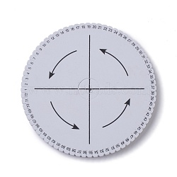 EVA Braiding Disc Disk, Macrame Board, DIY Braided Cord Bracelet, Craft Tool, Flat Round, White, 16x1.5cm(TOOL-F017-02A)