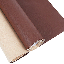 Rectangle PU Leather Fabric, for Sofa/Seat Patch, Sienna, 1350x300x1mm(AJEW-WH0089-52C-02)