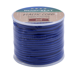 Elastic Cord, Polyester Outside and 30~40 Ply Latex Core, Royal Blue, 3mm, about 20m/roll(EW-WH0001-26-3MM)