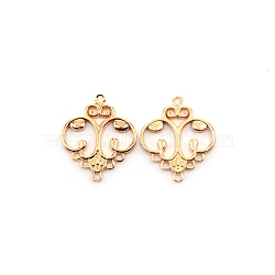 Alloy Chandelier Links, Hollow, Light Gold, 34x28x2mm, Hole: 1.5mm(FIND-WH0100-97)