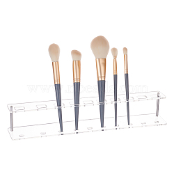 10 Grids Acrylic Display Stand Storage, for Toothbrush Makeup Brushes Holder, Clear, 33.4x5.4x5.6cm(MRMJ-WH0070-57A)