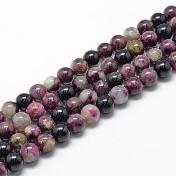 Natural Tourmaline Beads Strands, Grade AB, Round, 4mm, Hole: 0.8mm, about 100pcs/strand, 15.7 inch