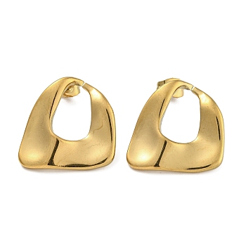 304 Stainless Steel Nuggets Stud Earrings for Women, Golden, 21.5x21.5mm