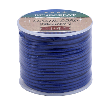 Elastic Cord, Polyester Outside and 30~40 Ply Latex Core, Royal Blue, 3mm, about 20m/roll