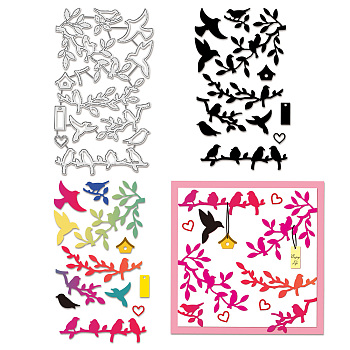 Carbon Steel Cutting Dies Stencils, for DIY Scrapbooking, Photo Album, Decorative Embossing Paper Card, Bird, 182x107x0.8mm