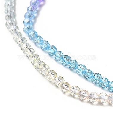 Transparent Gradient Color Glass Beads Strands(GLAA-H021-01A-19)-3