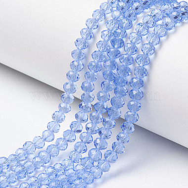 4mm LightSkyBlue Rondelle Glass Beads
