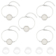 5pcs 304 bracelets à cabochons ronds et plats en acier inoxydable(DIY-BBC0001-72)-1