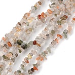 Natural Rutilated Quartz Beads Strands, Chip, 1.5~4.5x3~13x2.5~8mm, Hole: 0.6mm, 30.94~31.97 inch(78.6~81.2cm)(G-G0003-B26)