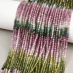 Gradient Color Natural Multicolor Tourmaline Beads Strands, Faceted Table Cut Cube Beads, 2~2.5x2~2.5x2~2.5mm, Hole: 0.6mm, about 142~143pcs/strand, 12.28''~12.52''(31.2~31.8cm)(G-Z152-E01-01)