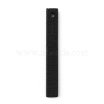Wooden Dyed Pendants, Rectangle Charms, Black, 40.5x5x2.5mm, Hole: 1.8mm(WOOD-WH0024-126A)