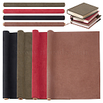 4Pcs 4 Style DIY Imitation Leather Cloth, with Paper Back, for Book Binding, Velvet Box Making, Mixed Color, 420~430x1000x0.1mm, 1pc/color(DIY-OC0012-03)