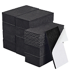 20Pcs 2 Styles EVA Crash Pad, Base for Roller of Refrigerator Wave Wheel, Black, 76x40x3~20mm, 10pcs/style(AJEW-CN0004-84B)