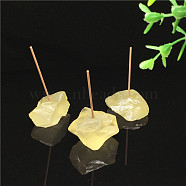 Raw Natural Citrine Incense Holder, Modern Aromatherapy Ornament for Home Living Room Office Decor, 40~60mm(PW23030601075)