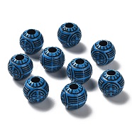 Opaque Acrylic Beads, Craft Style, Round, Dodger Blue, 11.5x10.5mm, Hole: 3.5mm, about 714pcs/500g(SACR-A003-03)
