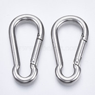 304 Stainless Steel Rock Climbing Carabiners, Key Clasps, Stainless Steel Color, 50x25x5mm(STAS-N087-24B-01)