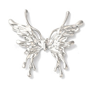 Rack Plating Alloy Pendants, Cadmium Free & Nickel Free & Lead Free, Butterfly, Platinum, 50x53x4mm(FIND-I039-047P)