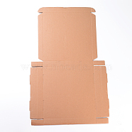 Kraft Paper Folding Box, Square, Cardboard box, Mailing Boxes, BurlyWood, 61x39x0.2cm, Finished Product: 26x26x3cm(CON-F007-A03)