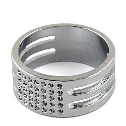 Zinc Alloy Sewing Thimble Rings with Chinese Characters for Blessing, for Protecting Fingers and Increasing Strength, Assistant Tool, Platinum, 9x17mm(TOOL-R026-05)