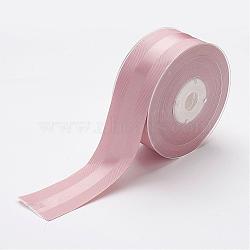 Polyester Grosgrain Ribbon, Misty Rose, 1-1/2 inches(38mm), about 100yards/roll(SRIB-F002-38mm-161)