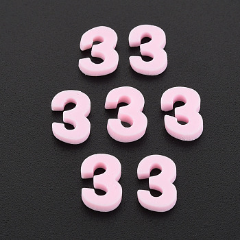 Handmade Polymer Clay Cabochons, Num.3, Pink, 9~11x4.5~7.5x1~3mm, about 9000pcs/1000g