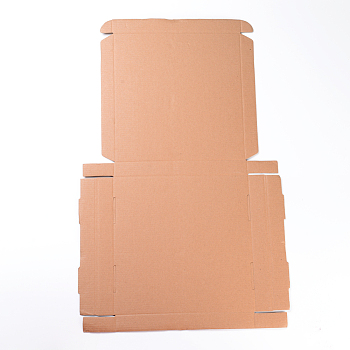 Kraft Paper Folding Box, Square, Cardboard box, Mailing Boxes, BurlyWood, 61x39x0.2cm, Finished Product: 26x26x3cm