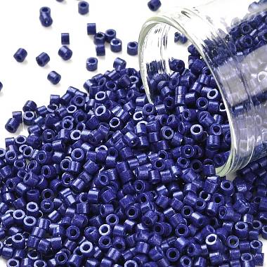 Midnight Blue Cylinder Glass Beads